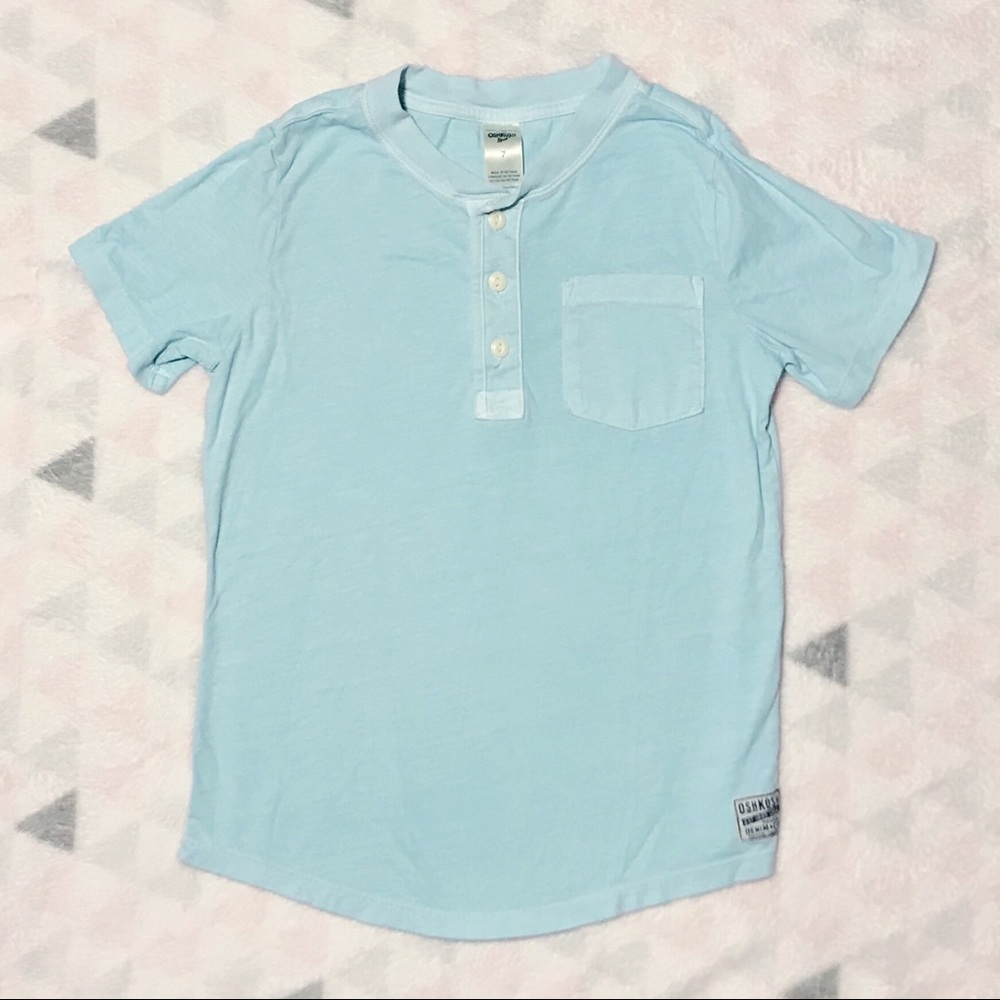 Boys light blue Henley t-shirt size 7